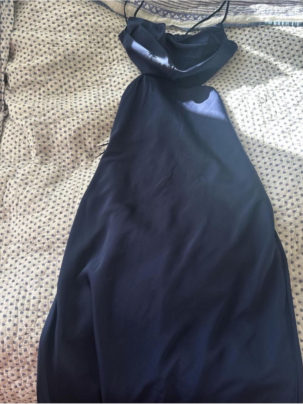 Navy Blue Maxi Slip Dress